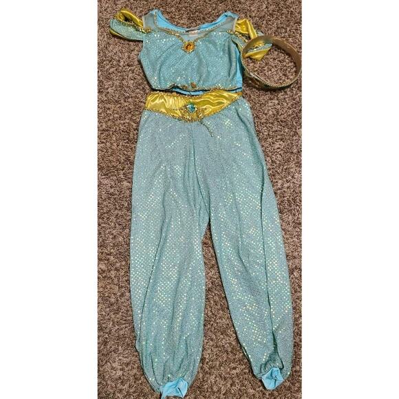 Walt Disney World Other - Size Medium 7-8 Walt Disney World Princess Jasmine Genie Costume Pants Top Aqua